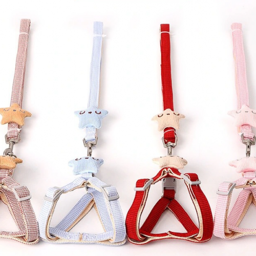 Cat Harness, Adjustable Cat Walking Harness with Star Design